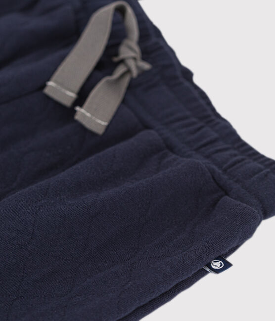 Kinderhose aus gestepptem Doppeljersey für Jungen blau SMOKING