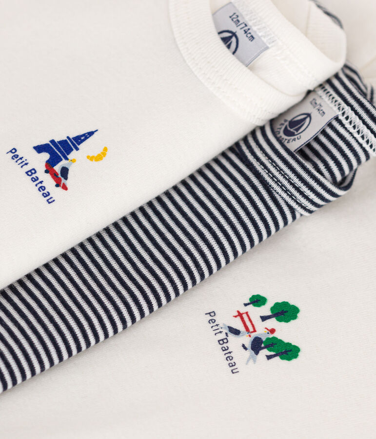 3er-Set kurz&auml;rmelige Baby-Bodys aus Baumwolle vielfarbig