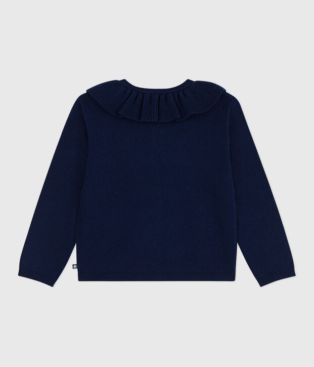 Kinder-Cardigan aus einfarbiger Wolle und Baumwolle SOIR
