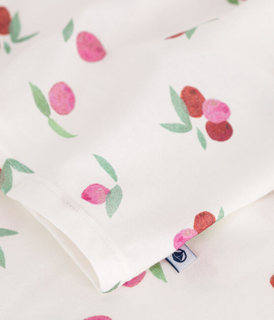 Kinder-Kurzpyjama aus Baumwolle mit Frucht-Motiv weiss MARSHMALLOW/weiss MULTICO