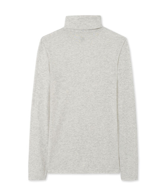 Damen-Unterziehpullover aus leichter Baumwolle grau BELUGA CHINE