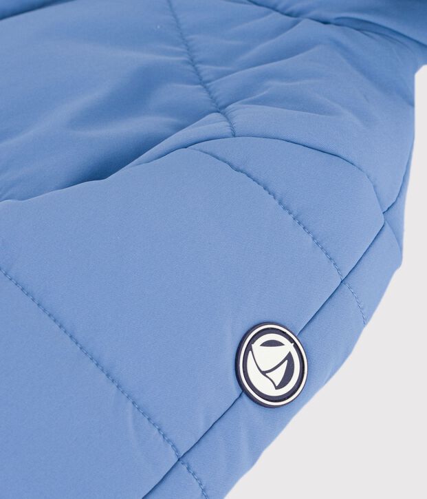 Baby-Schneeanzug aus einfarbigem Polyester blau