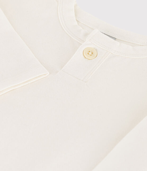 Lang&auml;rmeliges Baby-T-Shirt aus Baumwolle weiss