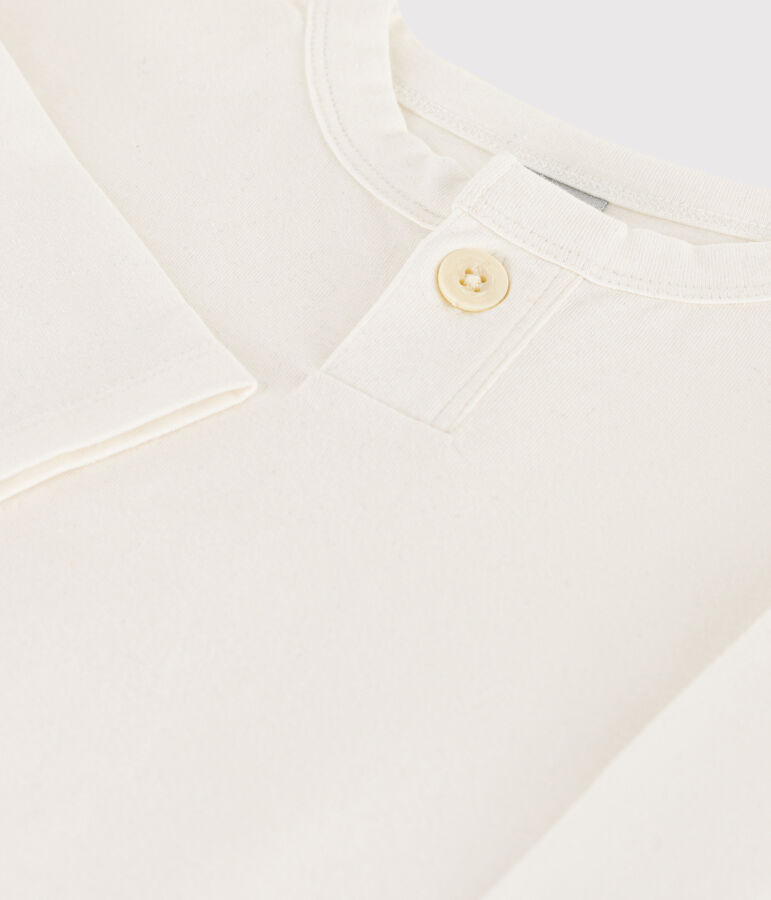 Lang&auml;rmeliges Baby-T-Shirt aus Baumwolle weiss