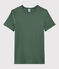 Klassisches Damen-T-Shirt aus Baumwolle mit Rundhalsausschnitt grün VALLEE