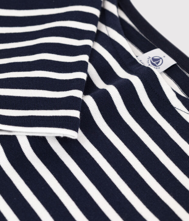 Streifenshirt aus Baumwolle f&uuml;r Damen blau/weiss