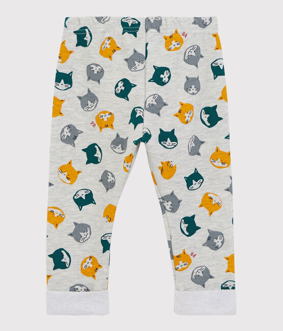 Baby-Hose aus Molton. grau BELUGA/weiss MULTICO