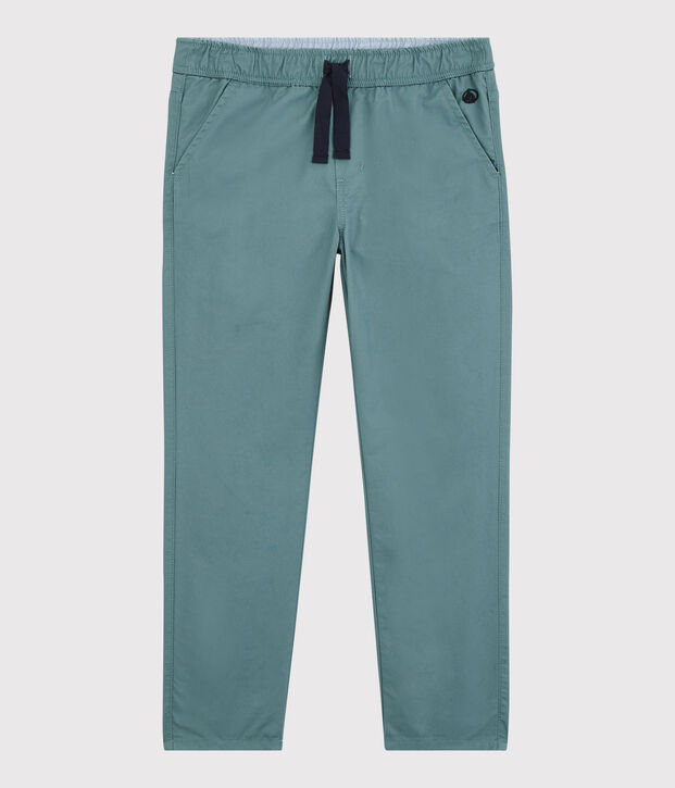 Hose aus Sergestoff in Regular-Fit-Passform f&uuml;r Jungen gr&uuml;n