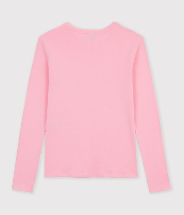 Lang&auml;rmeliges Damen-T-Shirt aus einfarbiger Baumwolle CHARMI