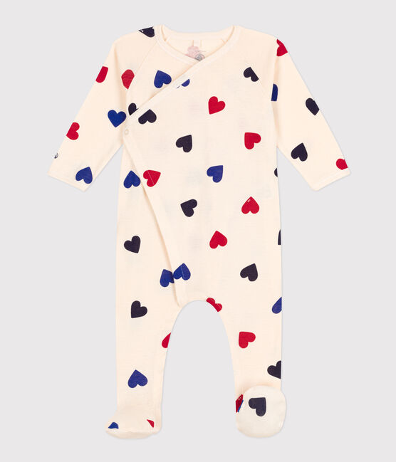 Baby-Pyjama aus Baumwolle, mit Herzmotiv weiss AVALANCHE/ MULTICO