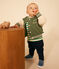 Baby-CollegeJacke aus Molton. grün CROCO/ AVALANCHE