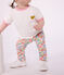 Baby-Leggings aus Baumwolle mit Blumenmuster weiss/vielfarbig