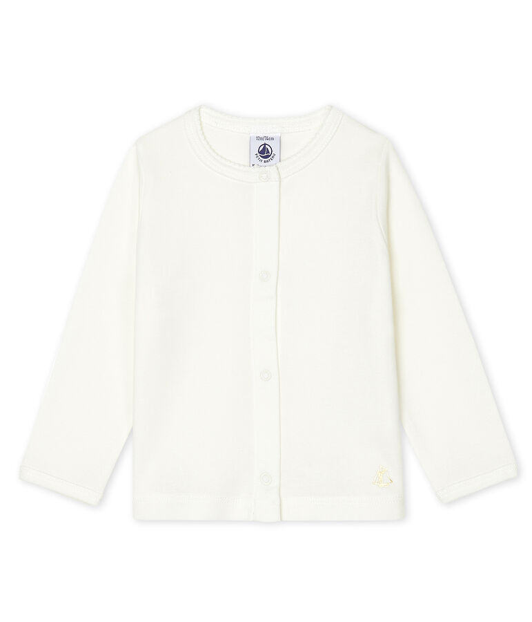 Leichter Baby-M&auml;dchen-Cardigan weiss