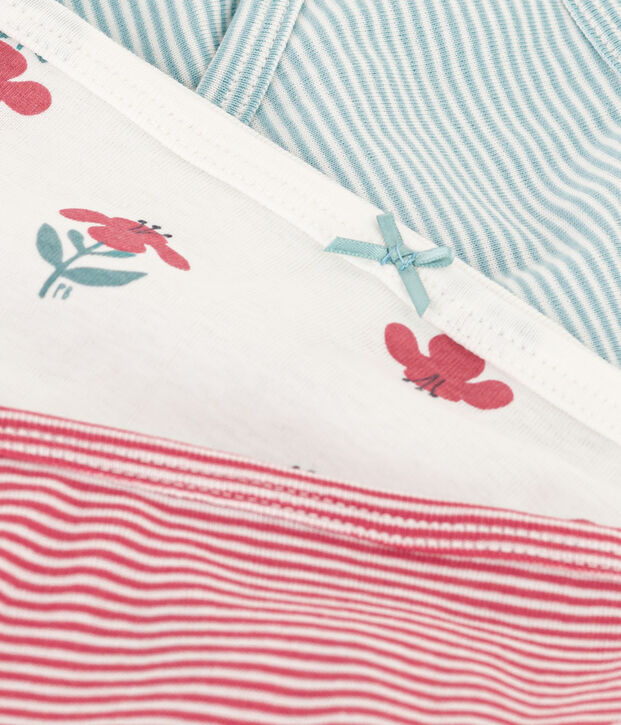 3er-Set Slips aus Baumwolle mit Tulpenmotiv f&uuml;r Damen vielfarbig