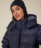 Damen-Winterjacke mit PU-Beschichtung blau SMOKING