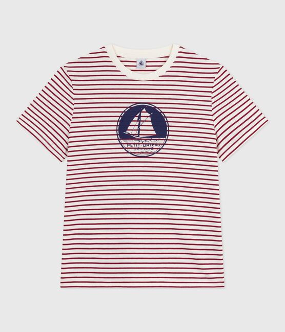 Kurzärmeliges Damen T-Shirt "Le Droit" mit geradem Schnitt aus Baumwolle rot MILK/ AMARANTE
