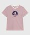 Kurzärmeliges Damen T-Shirt "Le Droit" mit geradem Schnitt aus Baumwolle rot MILK/ AMARANTE