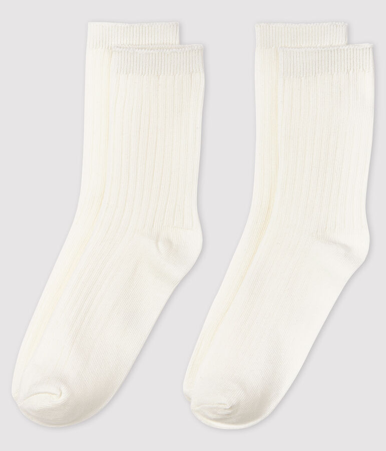 2er-Set Kindersocken f&uuml;r Jungen weiss ECUME