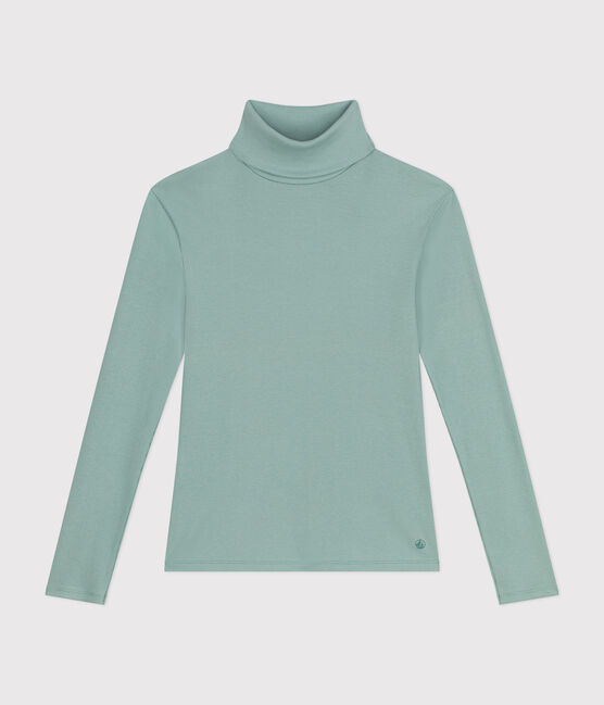 Damen-T-Shirt "L'Iconique" mit Rollkragen im 2x2-Rippstrick grün PAUL