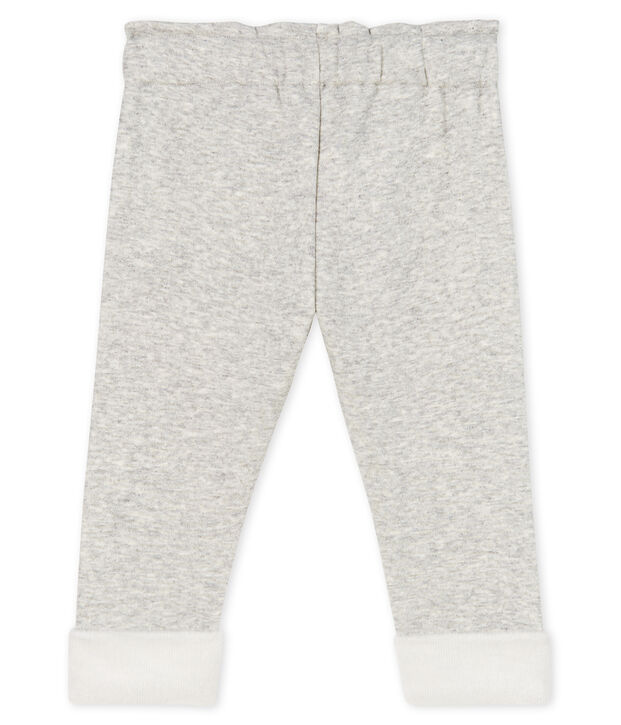 Babyhose aus Samtstrick f&uuml;r M&auml;dchen grau