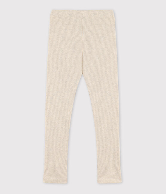 Kinder-Leggings aus Baumwolle für Mädchen beige MONTELIMAR CHINE
