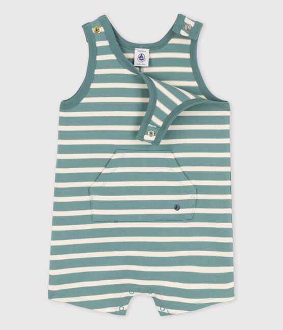 Baby-Kurzoverall aus dickem Jersey grün BRUT/weiss AVALANCHE