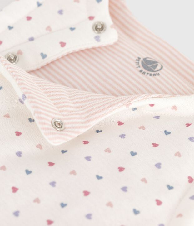 Wendbare Baby-Weste aus bedruckter Baumwolle weiss/vielfarbig