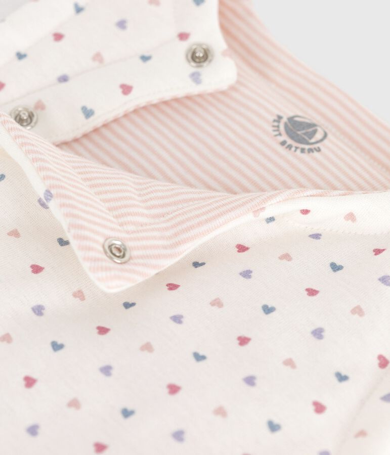 Wendbare Baby-Weste aus bedruckter Baumwolle weiss/vielfarbig