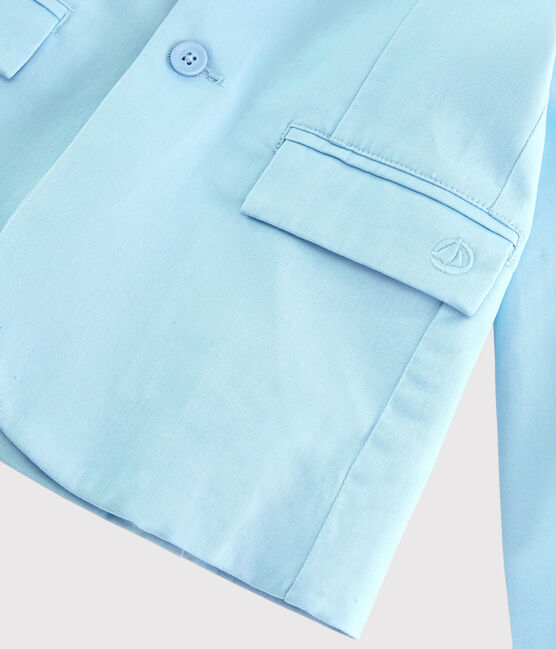 Kinderjacke aus Sergestoff für Jungen blau JASMIN