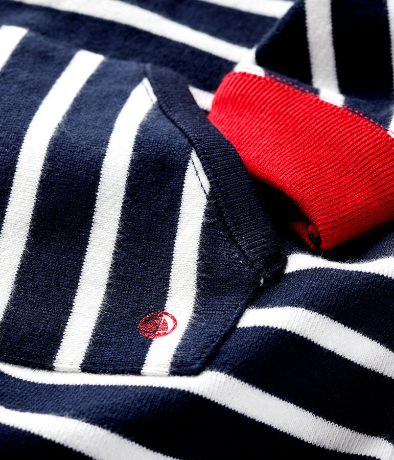 Langer Baby-Overall f&uuml;r Jungen blau/weiss