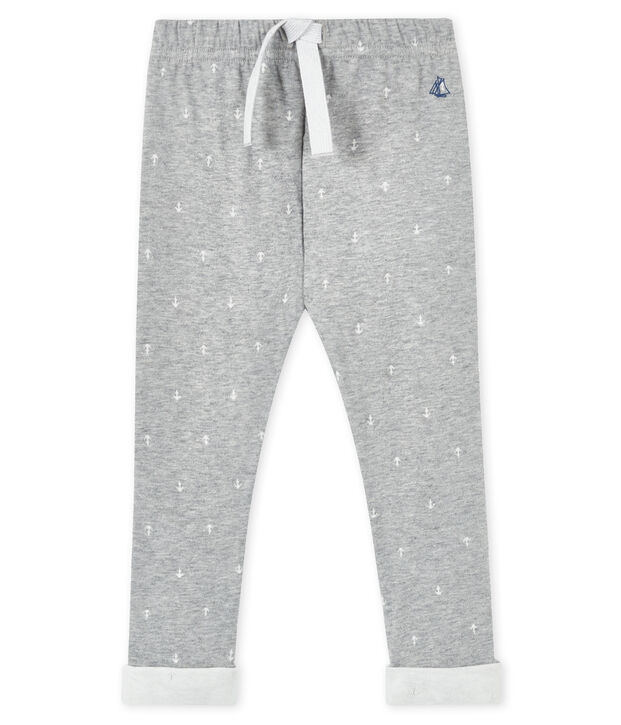 Baby Jungen Hose grau/weiss