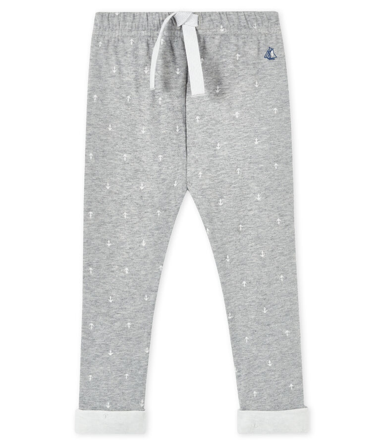 Baby Jungen Hose grau/weiss