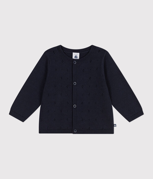 Baby-Cardigan aus einfarbigem Baumwollstrick SMOKING
