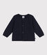 Baby-Cardigan aus einfarbigem Baumwollstrick