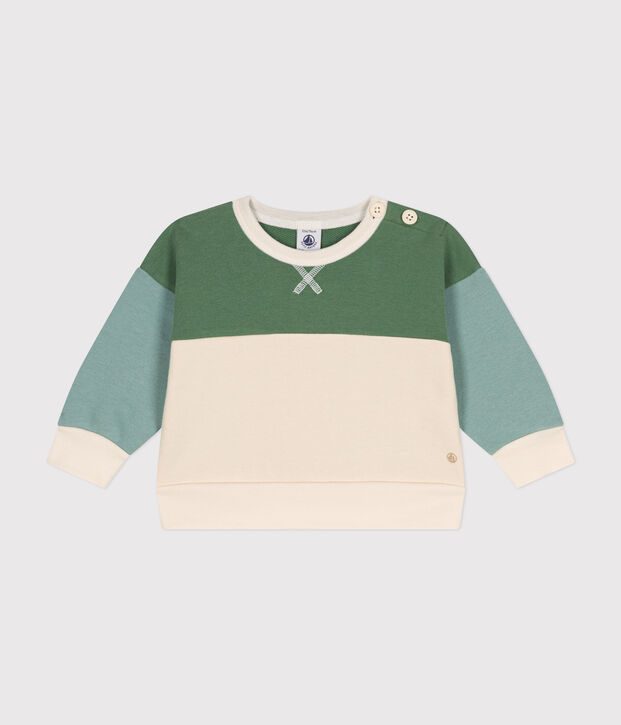 Baby-Sweatshirt aus Molton naturfarben/vielfarbig