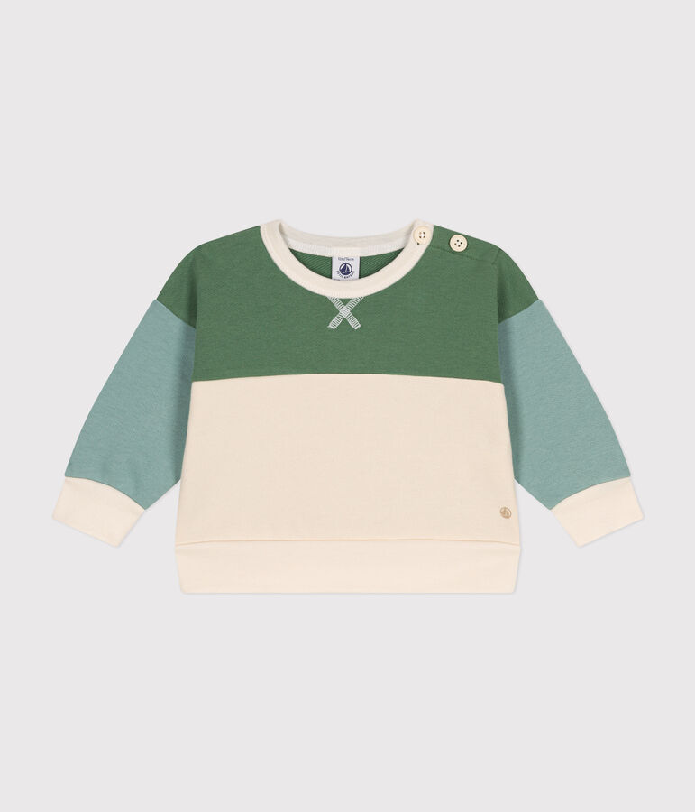Baby-Sweatshirt aus Molton weiss AVALANCHE/ MULTICO