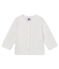 Baby-cardigan aus gestepptem doppeljersey mädchen weiss MARSHMALLOW
