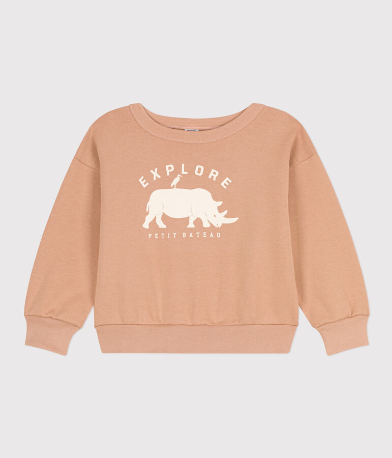 Kinder-Sweatshirt aus Molton f&uuml;r Jungen beige