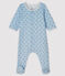 Baby-Bodyjama aus Doppeljersey blau FRAICHEUR/weiss MULTICO