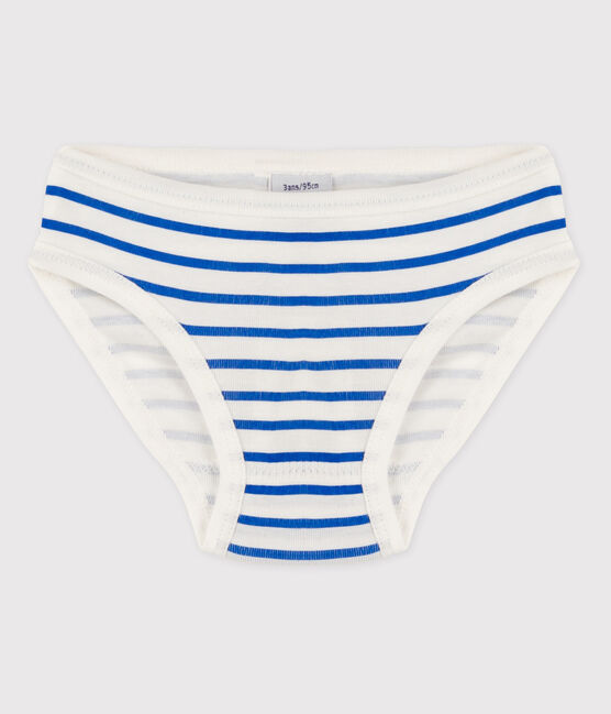 3er-Set Slips aus Bio-Baumwolle mit Herzmotiv für Mädchen weiss MARSHMALLOW/ RUISSEAU