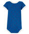 Kurzärmeliger Baby-Body für Jungen weiss MARSHMALLOW/weiss MULTICO