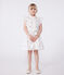 Ärmelloses Kinder-Kleid aus Baumwolle mit Herz-Motiv weiss AVALANCHE/ MULTICO