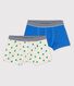 2er-Set Boxershorts aus Baumwolle und Leinen mit Dschungelmotiv für Jungen