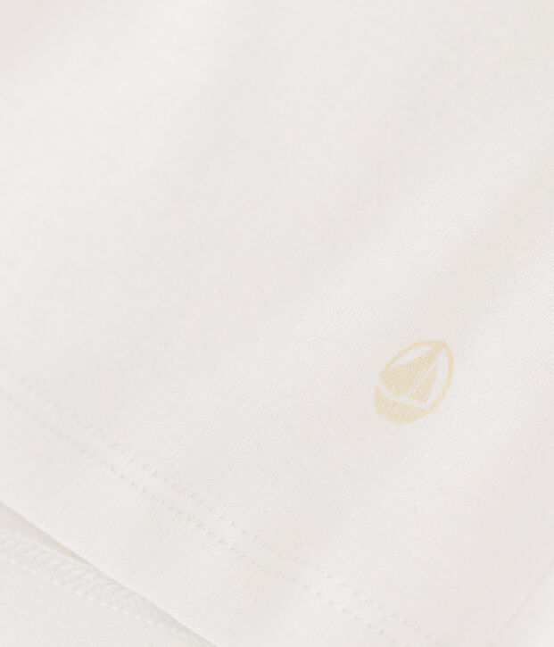 Damen-T-Shirt L&rsquo;ICONIQUE aus Baumwolle mit M&auml;usez&auml;hnchen weiss