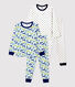 2er-Set Kinderpyjamas aus Baumwolle mit Herz- und Panther-Motiv für Jungen