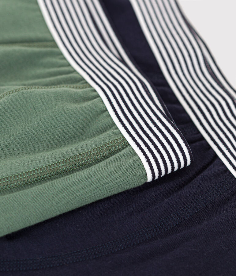 2er-Set Kinder-Boxershorts aus Baumwolle und Elastan vielfarbig