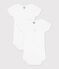 Lot de 2 bodies blancs manches courtes b&eacute;b&eacute; vielfarbig
