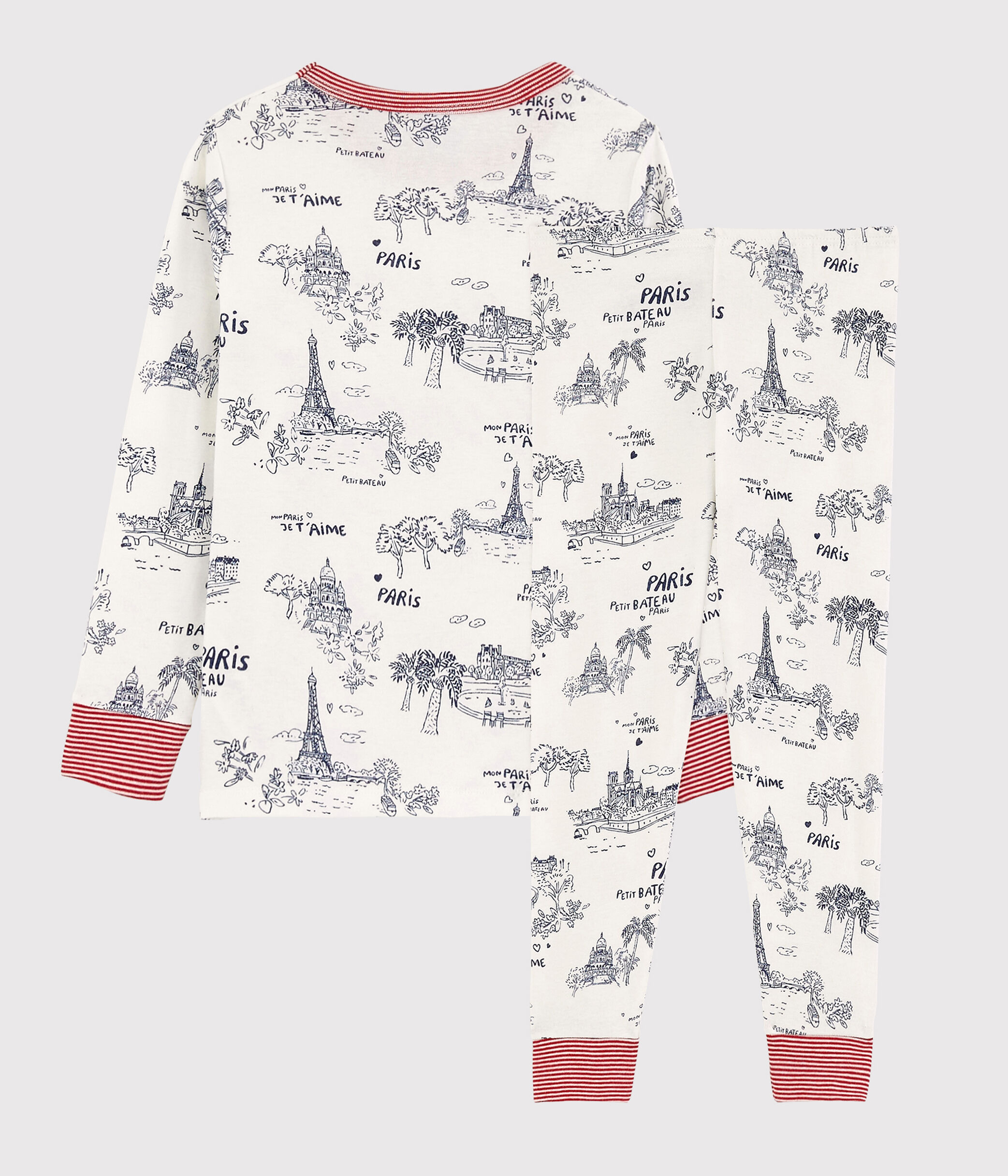 Schlafanzug von Petit Bateau erdbeereis oder hellblau Baumwolle BRANDNEU!! 