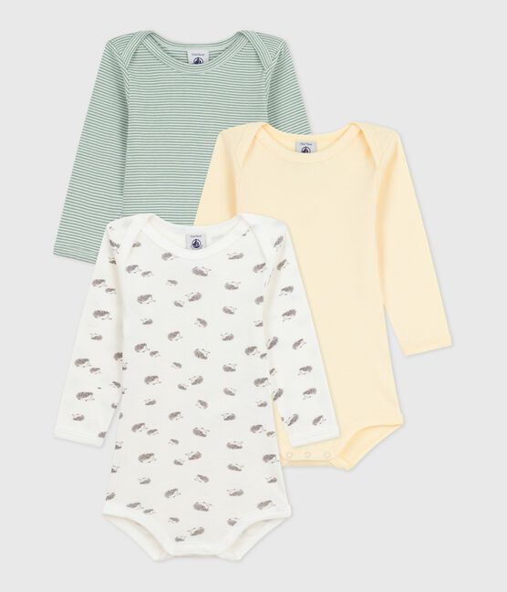 Set langärmeliger Baby-Bodys aus Baumwolle mit Igelmotiv variante 1