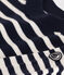 Gestreifter Kinderpullover aus Wolle und Baumwolle blau SMOKING/weiss MARSHMALLOW